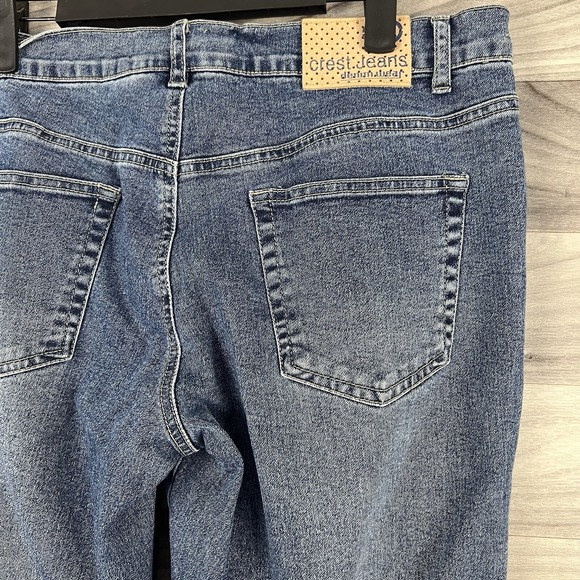 Crest Jeans Denim Pants Womens 15 Blue Bootcut Medium Wash Mid‎ Rise Embroidered - Picture 10 of 15